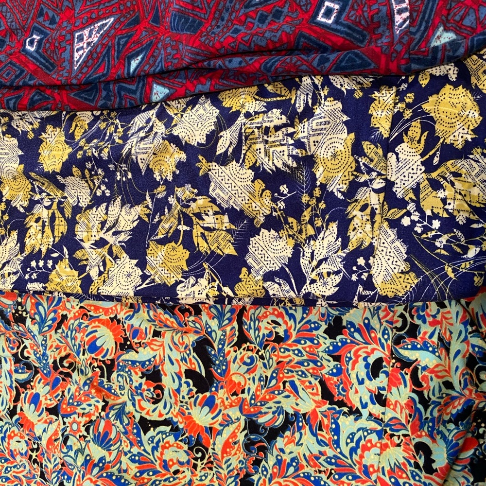 3 pairs of LuLaRoe leggings TC fits 12-18